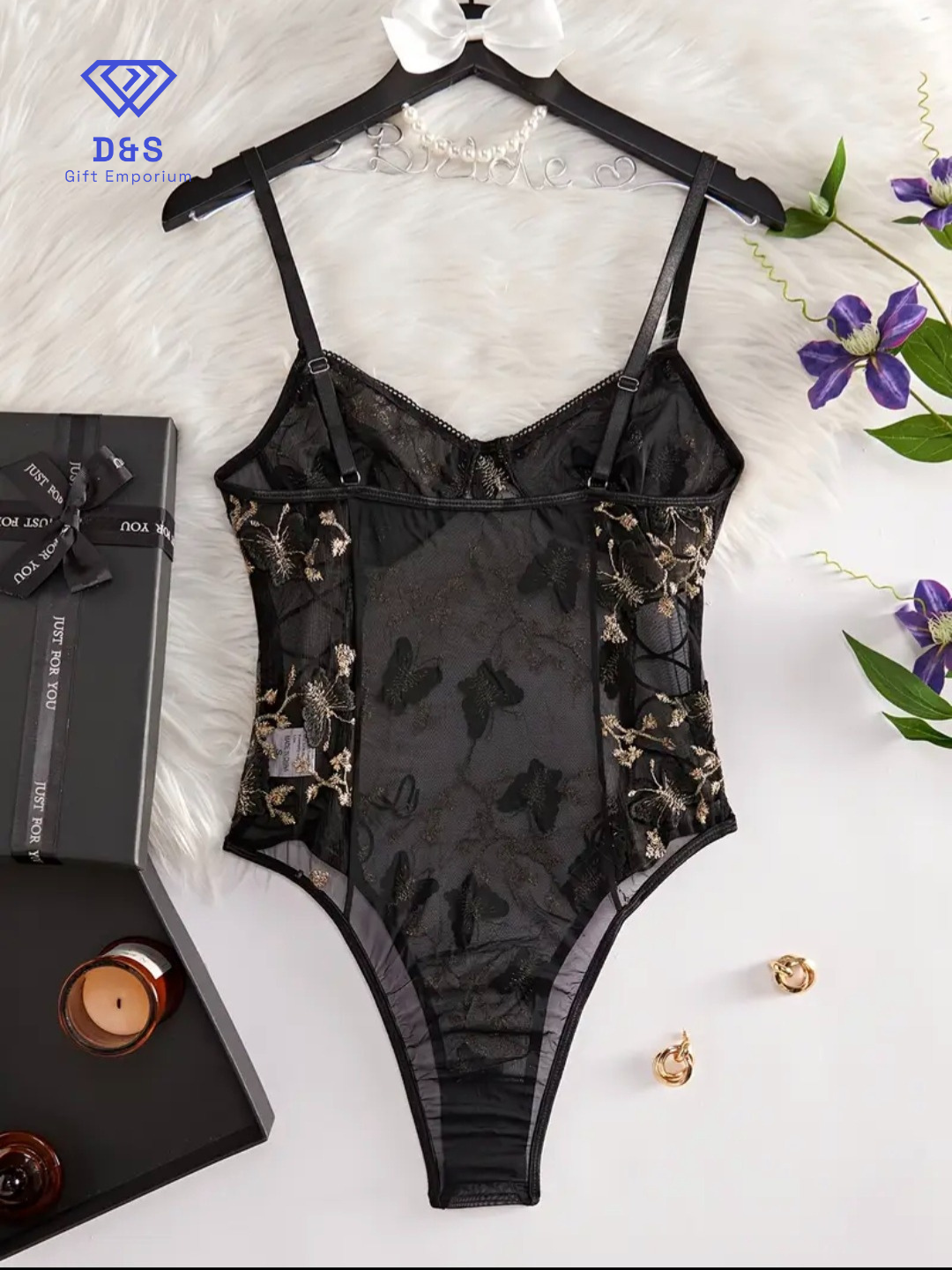 Embroidered Butterfly Bodysuit