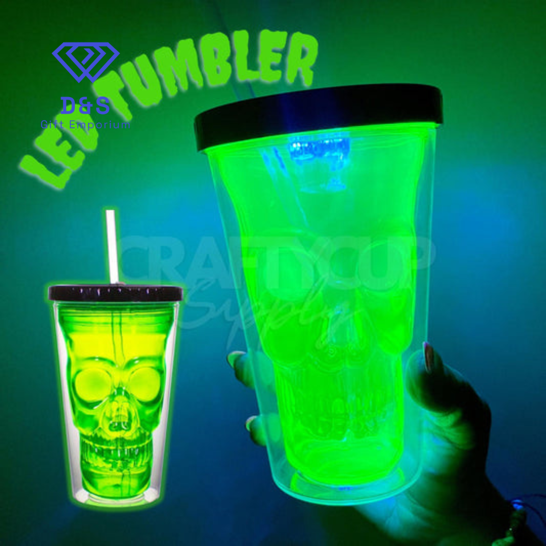 Double Walled LED Skull Cup