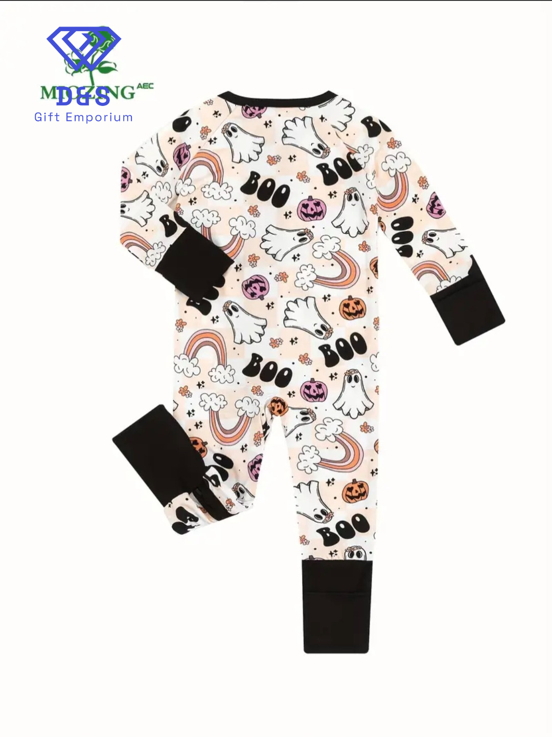 Boo Long Sleeved Romper