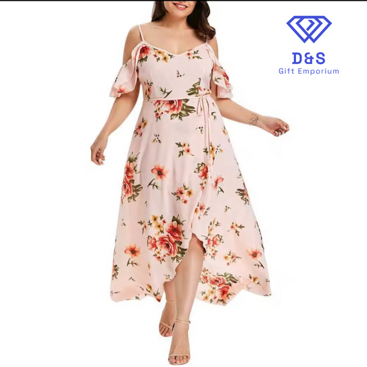Womans Plus Size Flower Dress