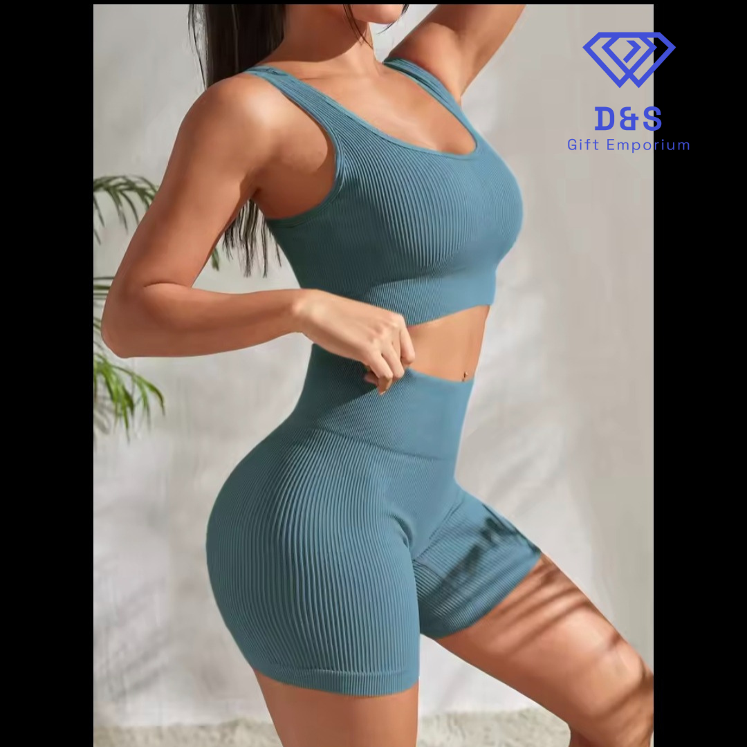 Seamless Ribbed Yoga Set