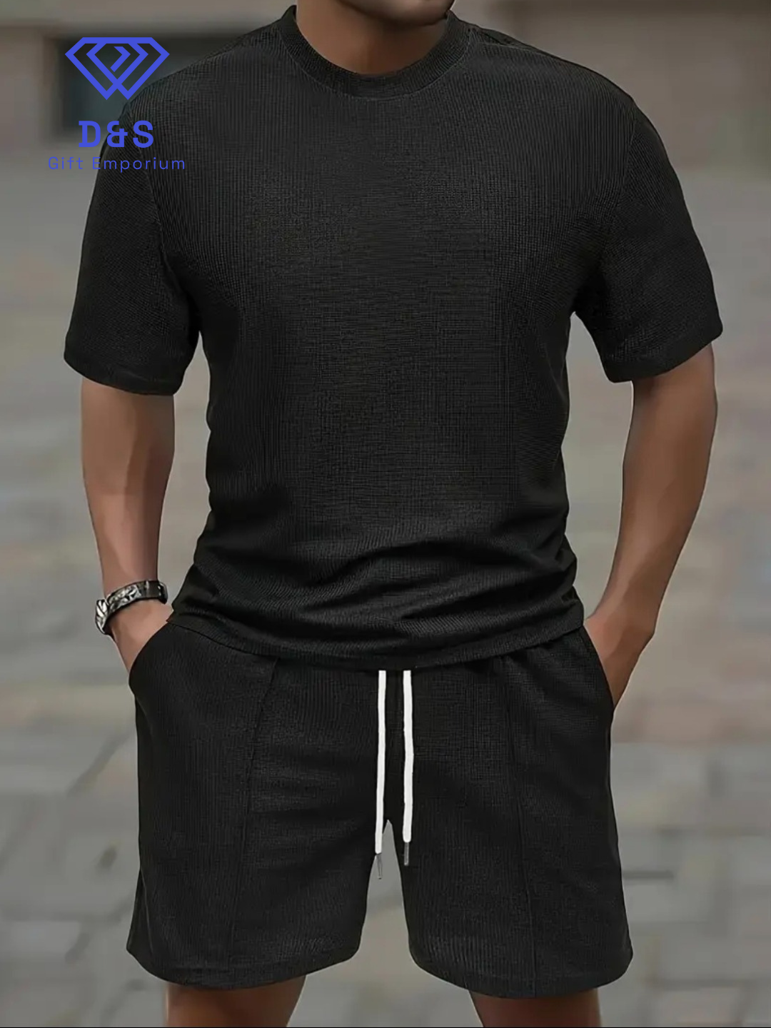 Mens Minimalist T-shirt & Shorts Set