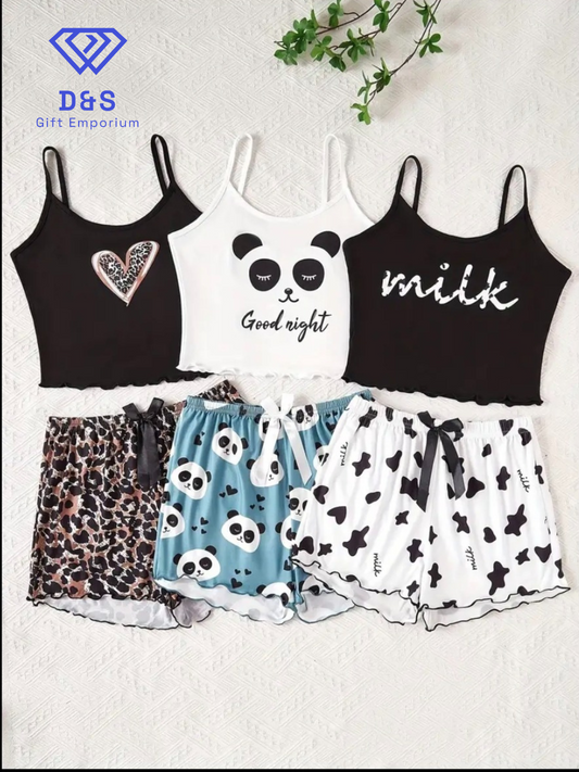 3 Pack Ladies Pyjamas