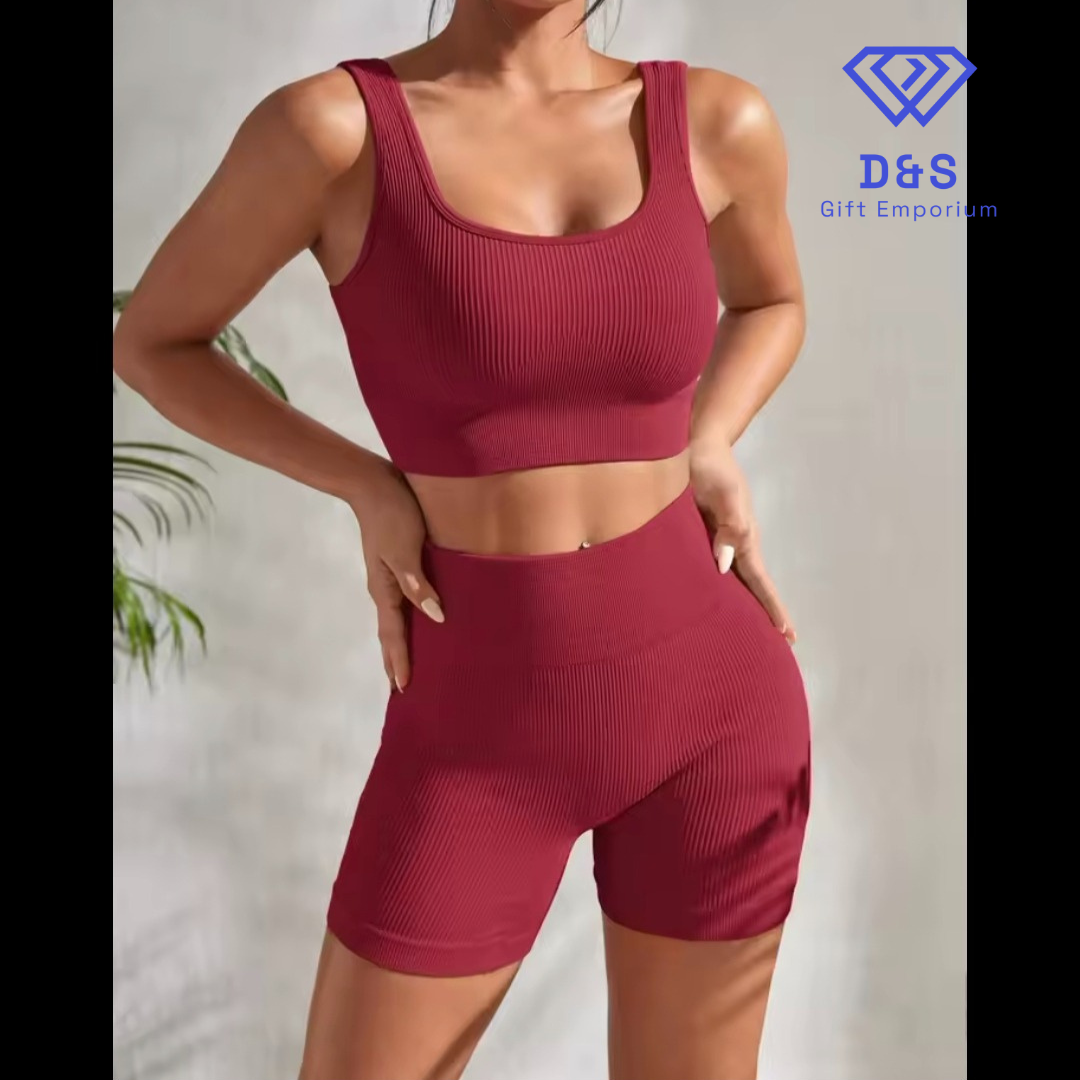 Seamless Ribbed Yoga Set