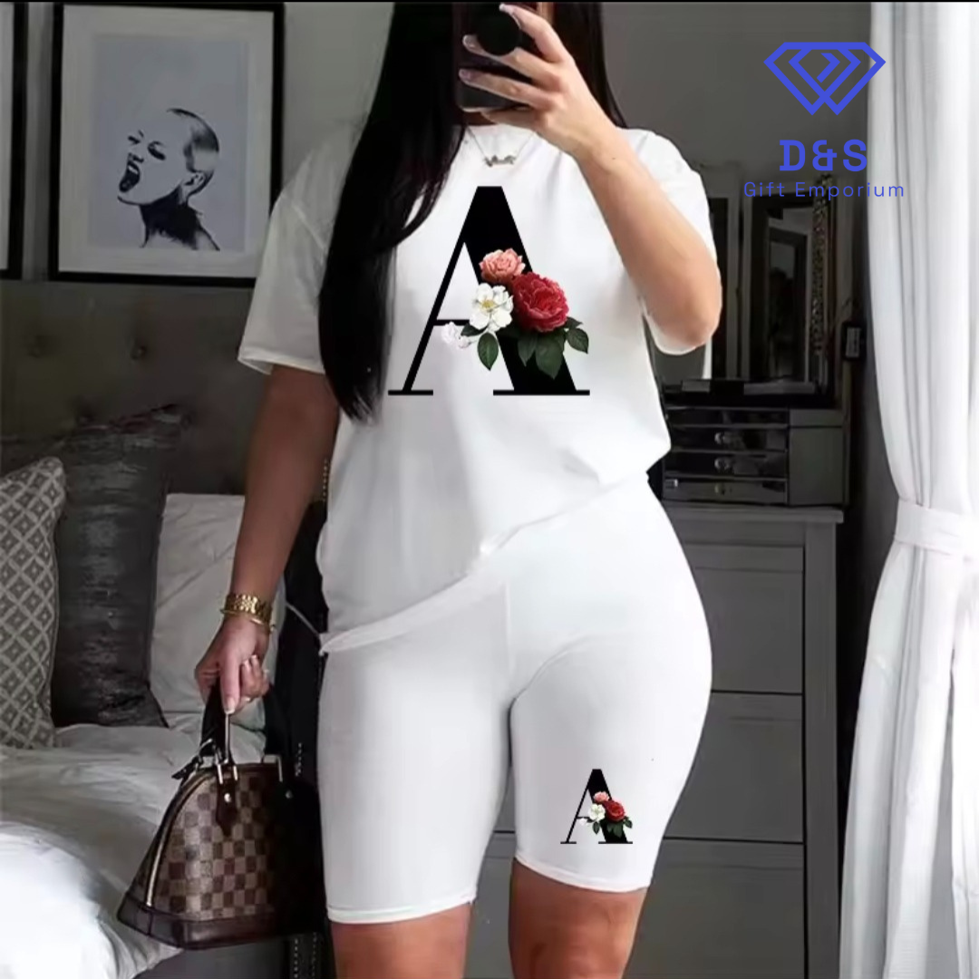 Lettered Tshirt & Shorts Set