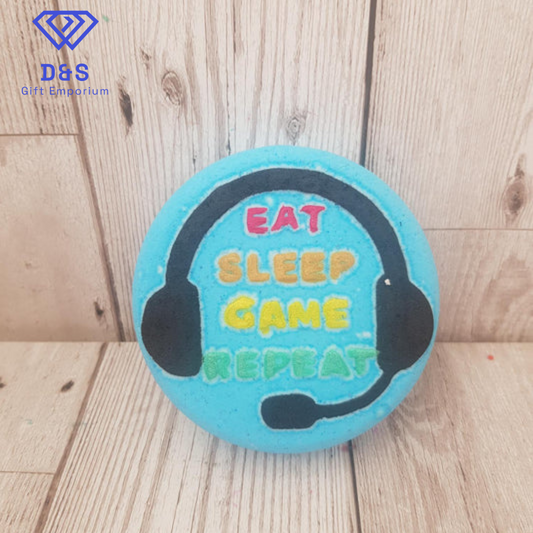 Eat Sleep Game Repeat Bath Bomb
