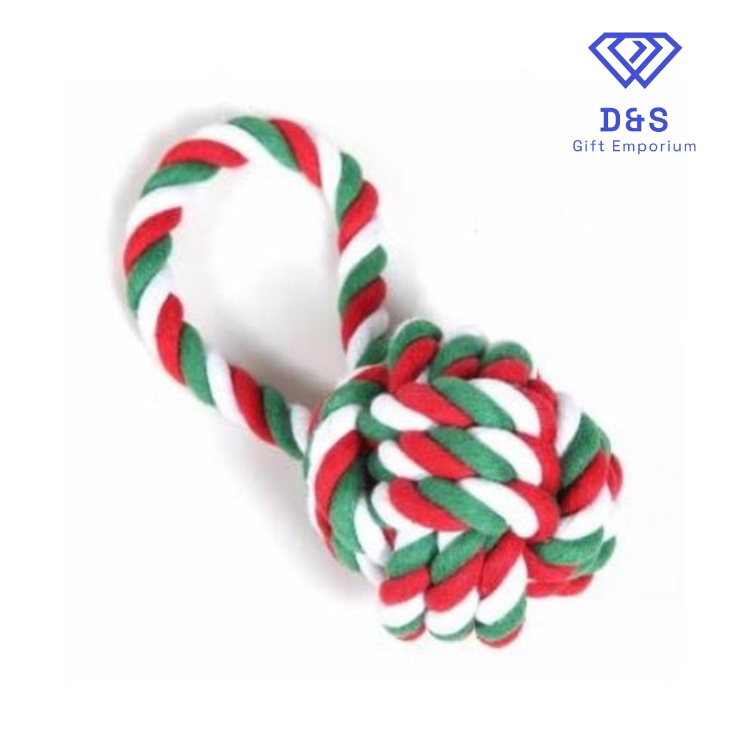 Green & Red Rope Dog Toy