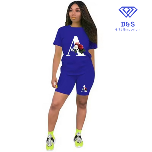 Lettered Tshirt & Shorts Set