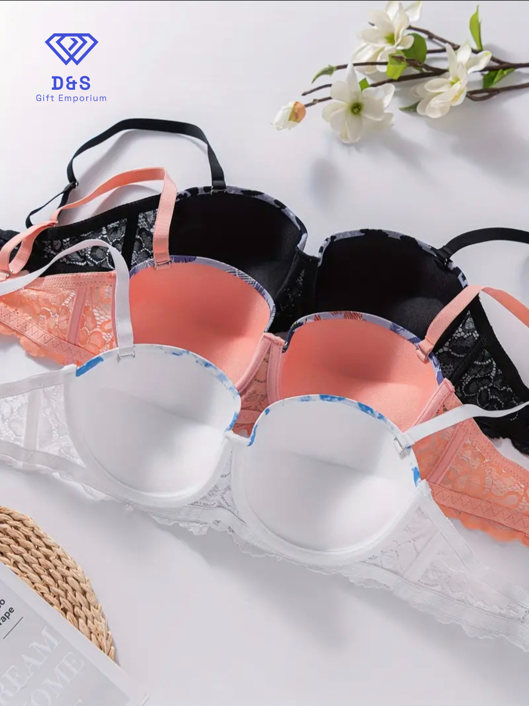 3 Pack Printed Bras