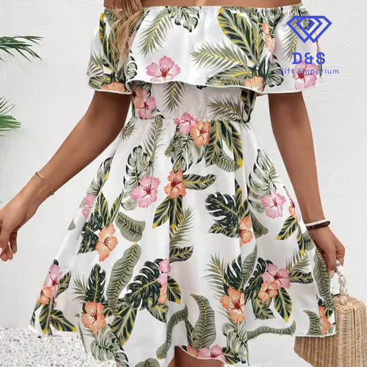 Floral Off The Shoulder Dress
