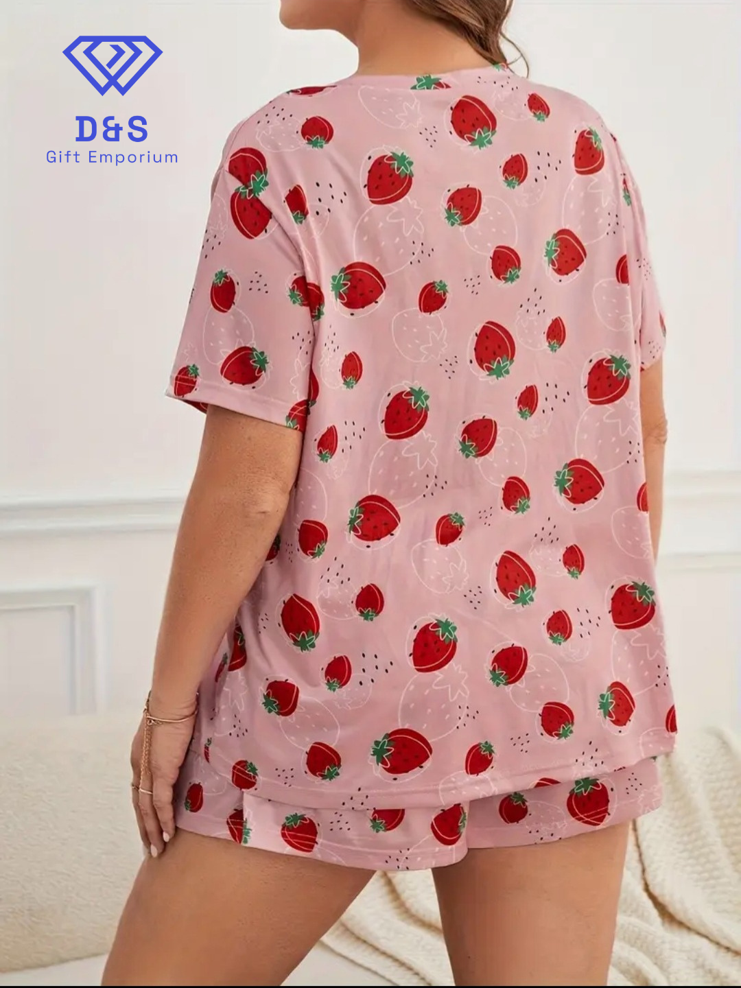 Plus Size Strawberry Pjs