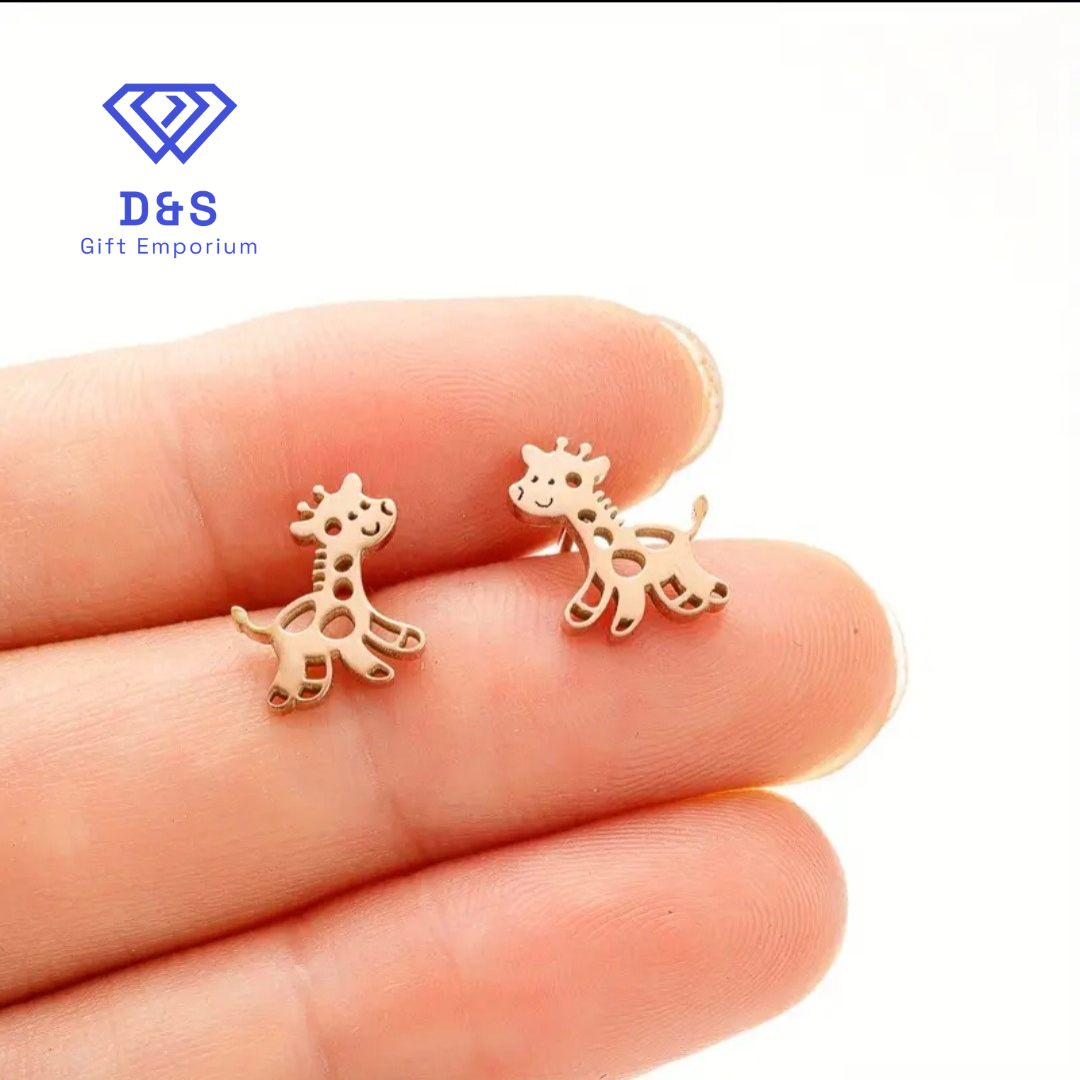 Stainless Steel Giraffe Earrings