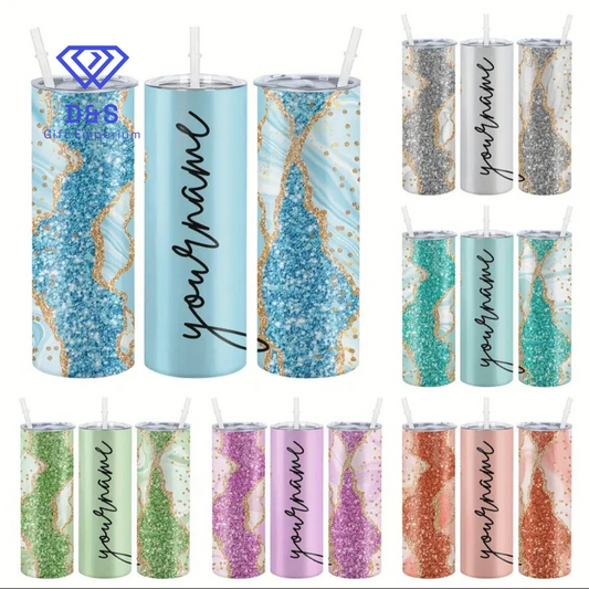 20oz Personalised Sparkling Skinny Tumbler