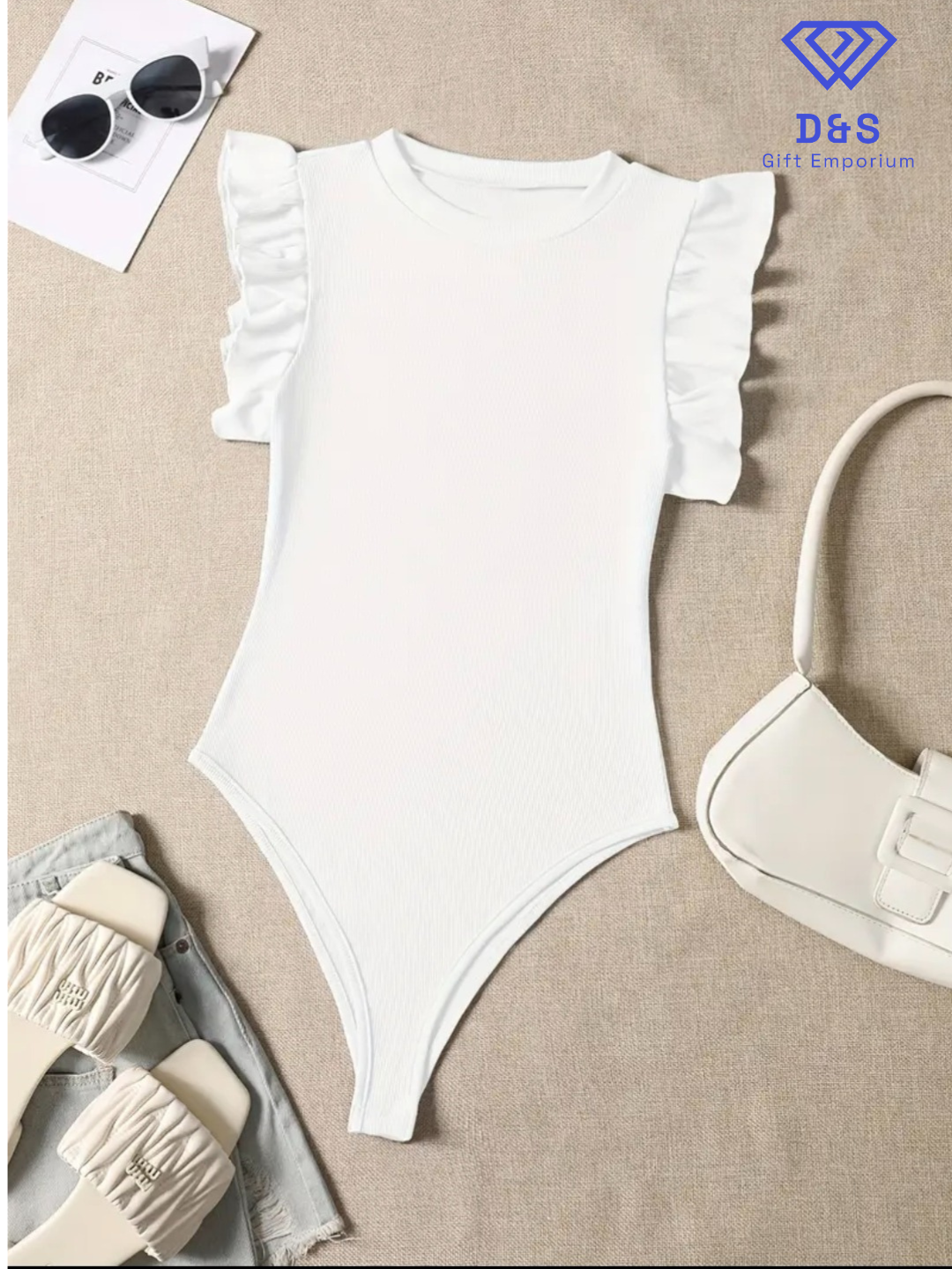 Sleeveless Ruffled Bodysuit