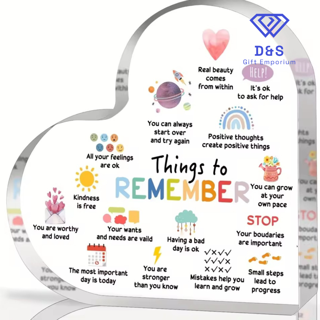 Things To Remember Acrylic Sign