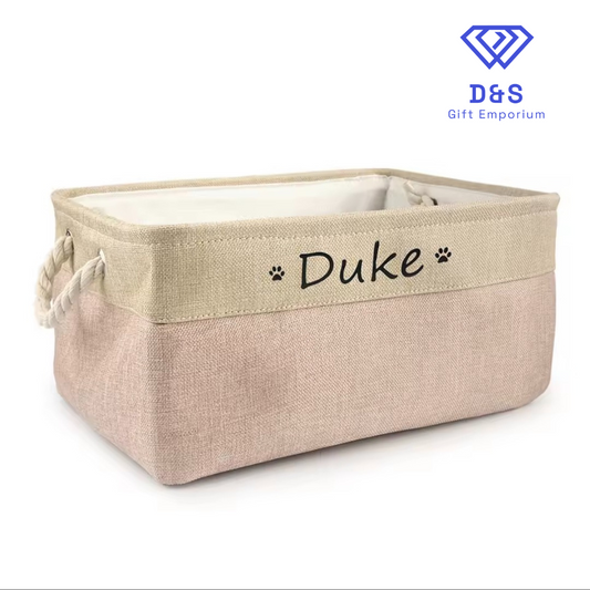 Personalised Dog Toy Basket