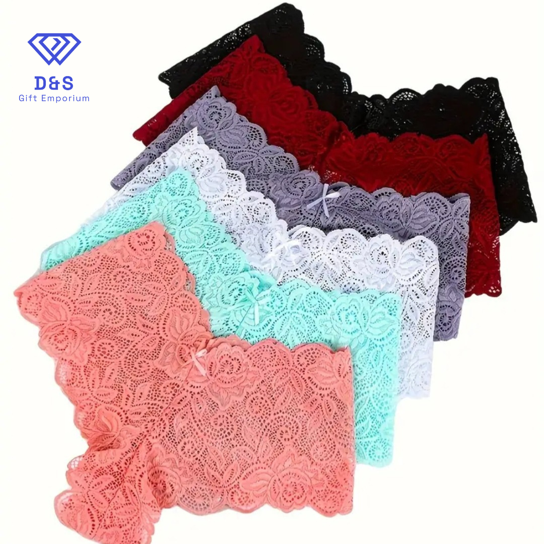 6pcs Floral Lace Briefs