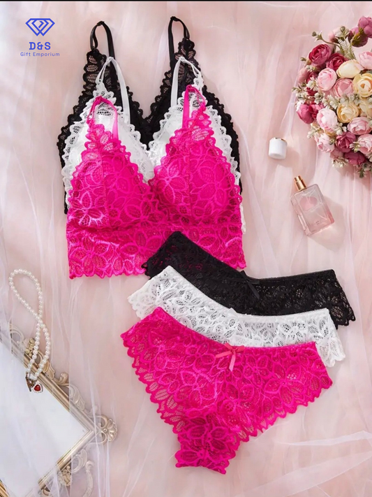 Wireless Lace Bra & Underwear Sets