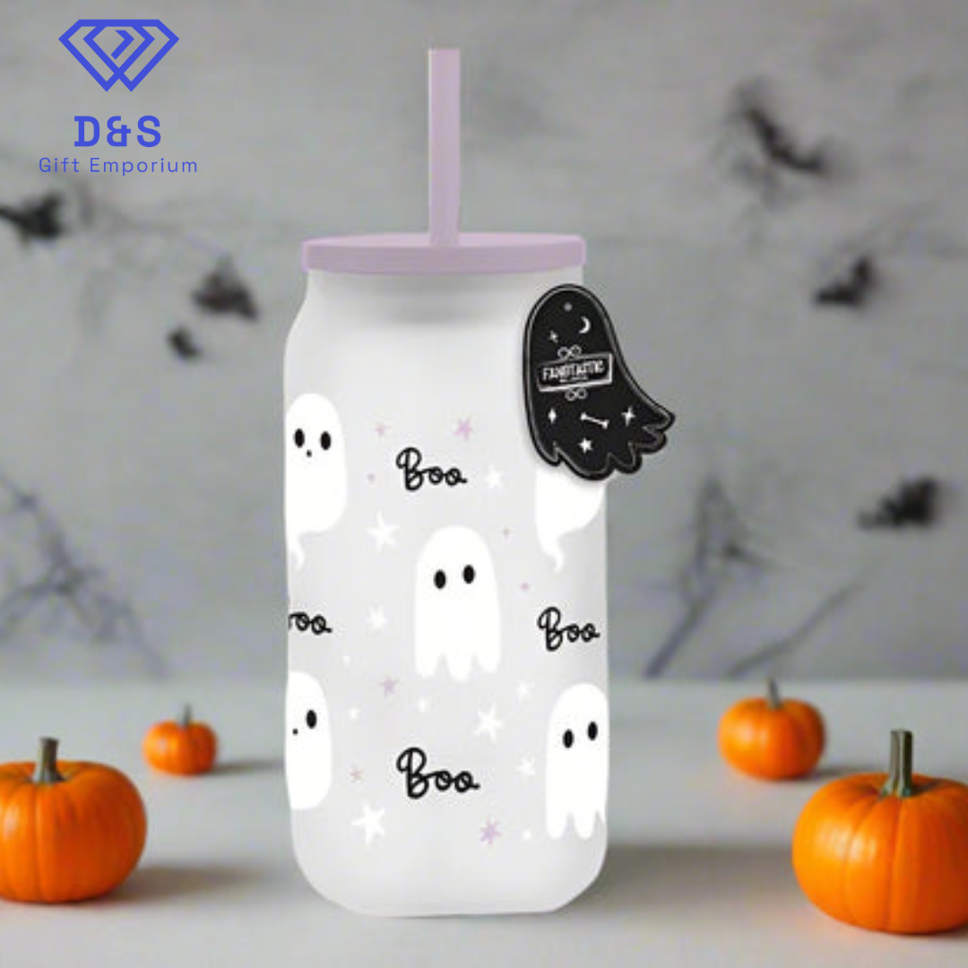 Ghost Glass With Straw
