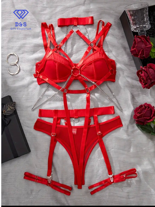 Ring Linked Lingerie Set