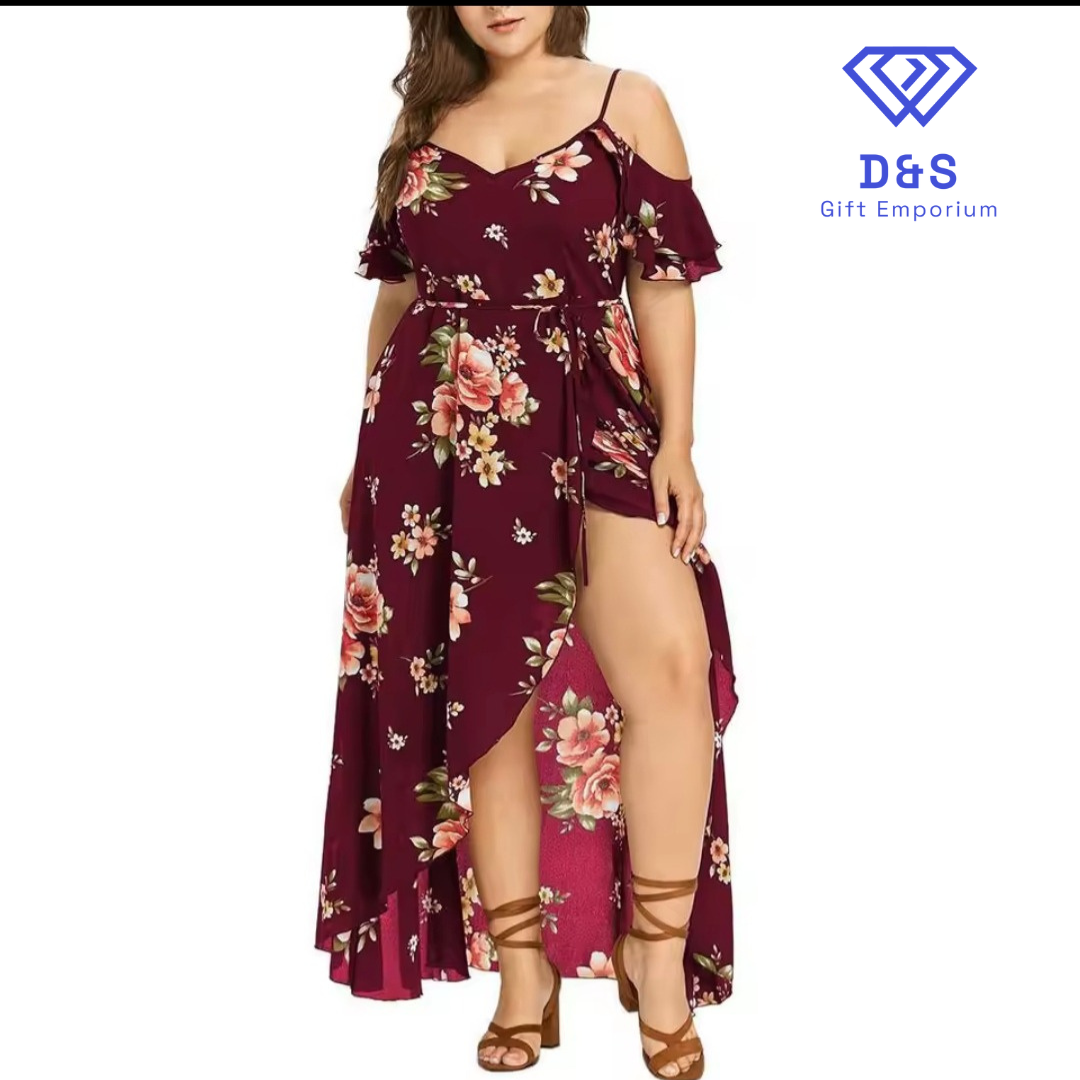 Womans Plus Size Flower Dress