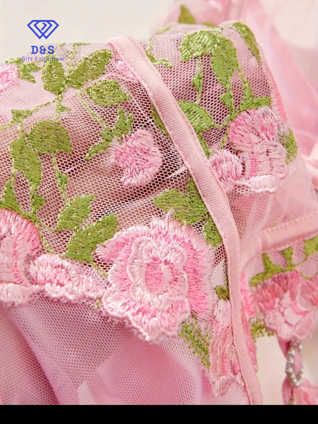 Embroidered Rose Bodysuit