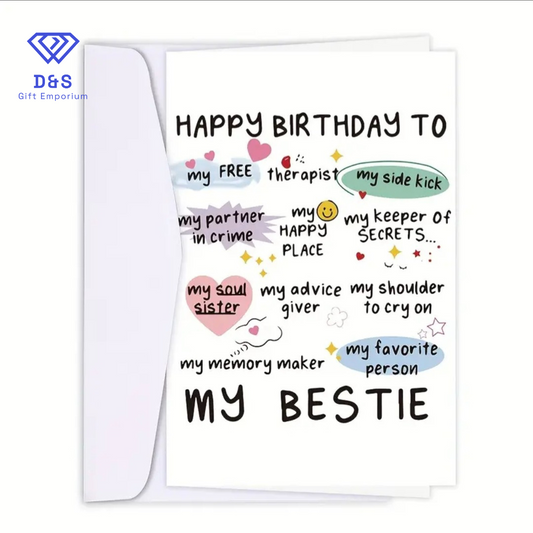 Happy Birthday To My Bestie Card