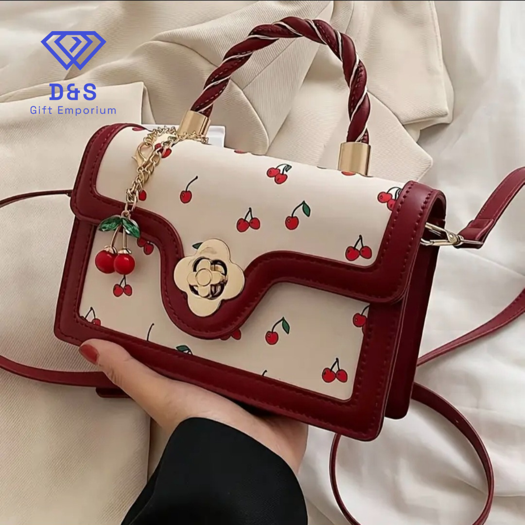 Cherry Print Handbag