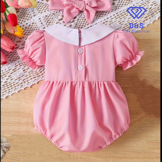 Ruffled Romper & Matching Headband