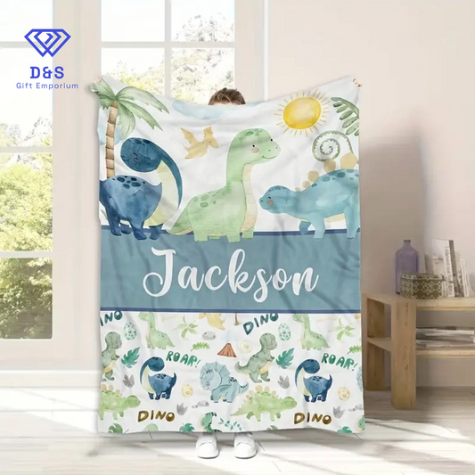 Personalised Dinosaur Blanket
