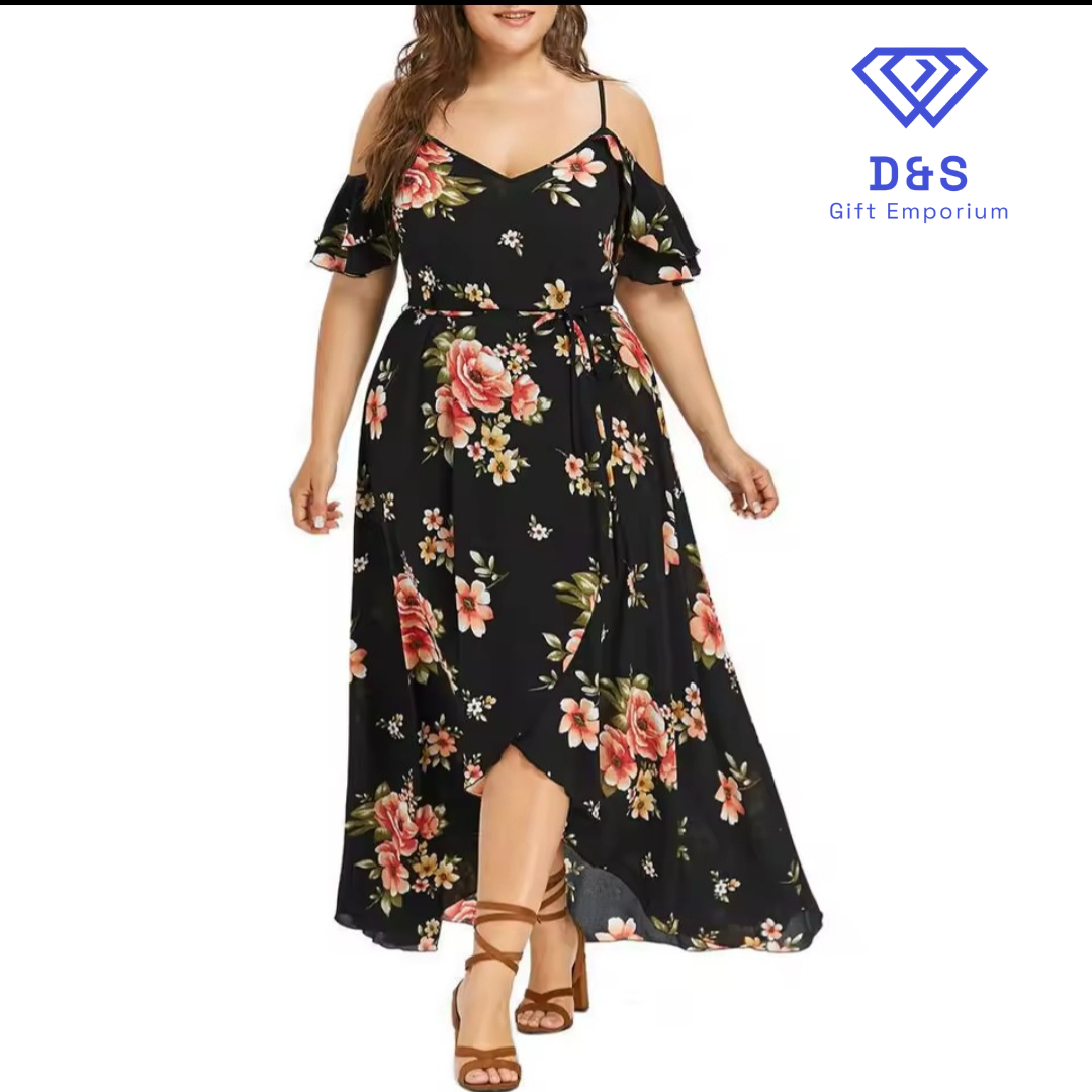 Womans Plus Size Flower Dress