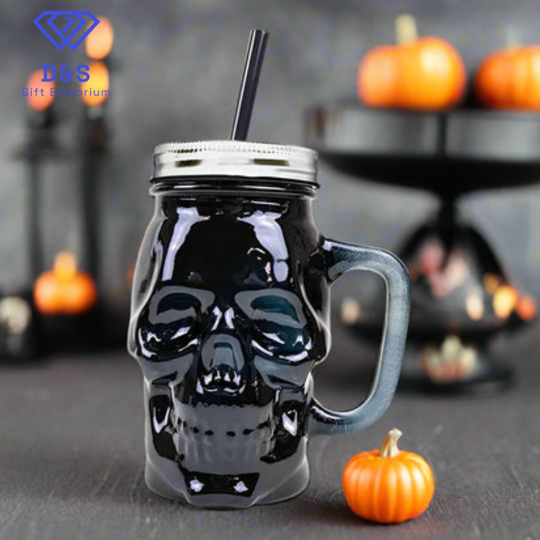 Glass Skull Jar