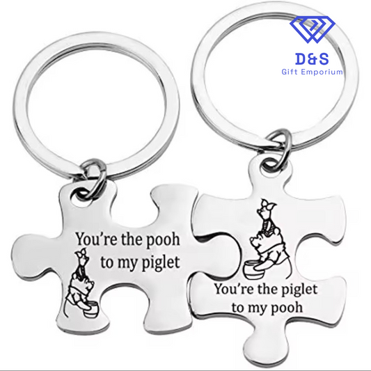 Winnie The Pooh Matching Keyrings