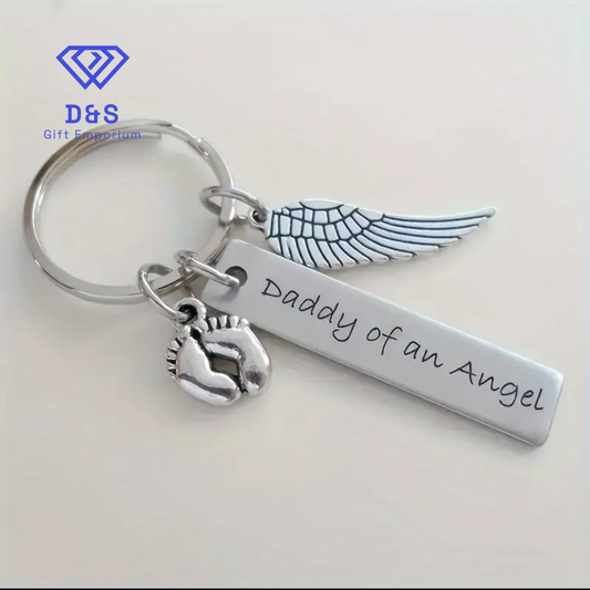 Daddy Of An Angel Keyring