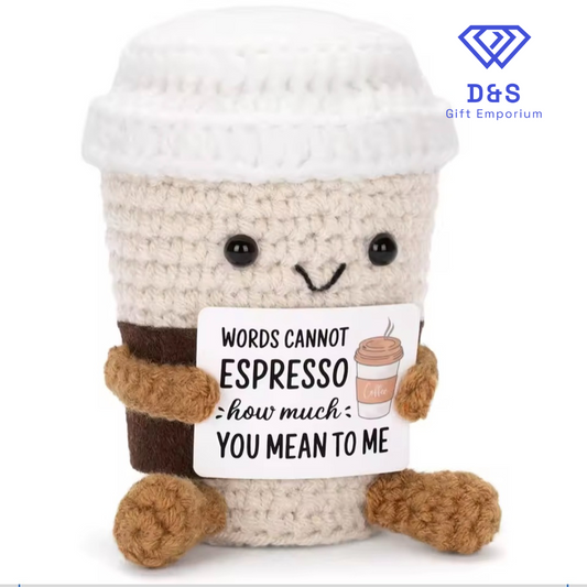 Words Can't Espresso How Much You Mean To Me Knitted Gift