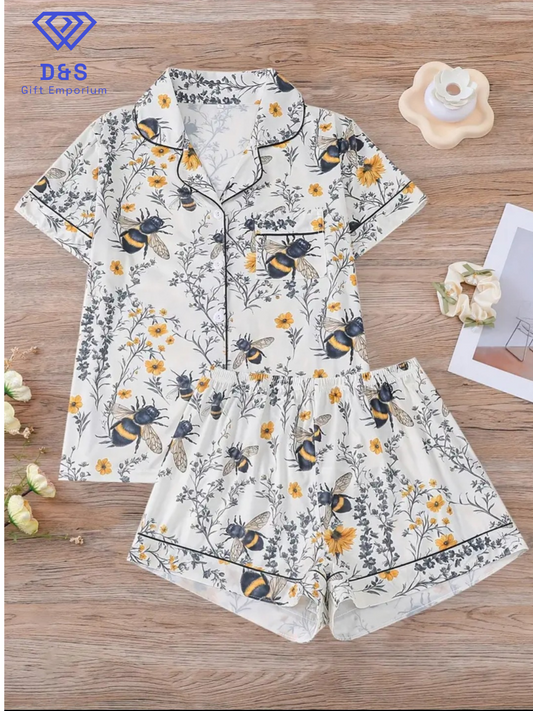 Bee & Flower Pyjama Set
