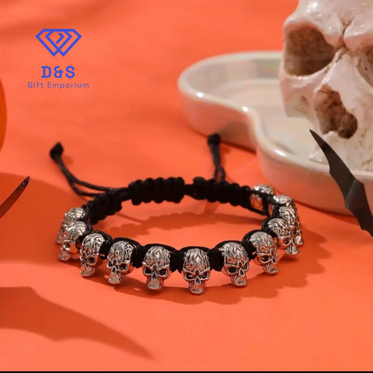Skull Beaded Adjustable Bracelet