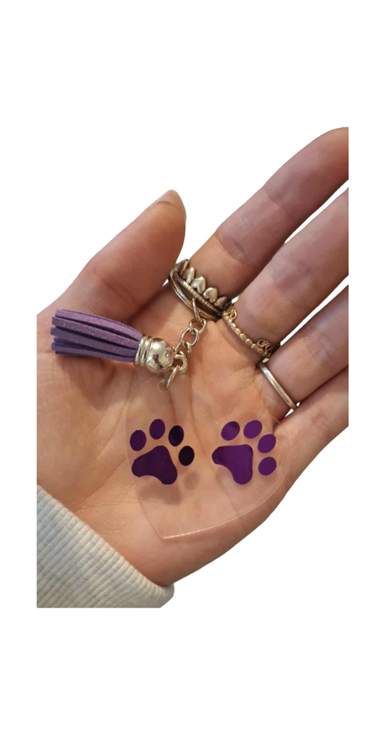 Paw Print Keyring
