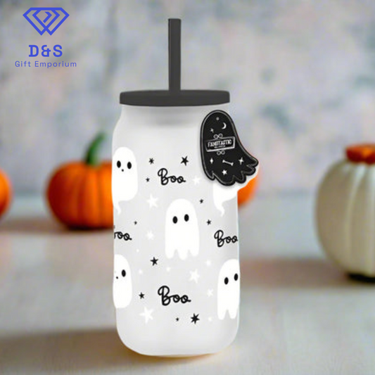Ghost Glass With Straw