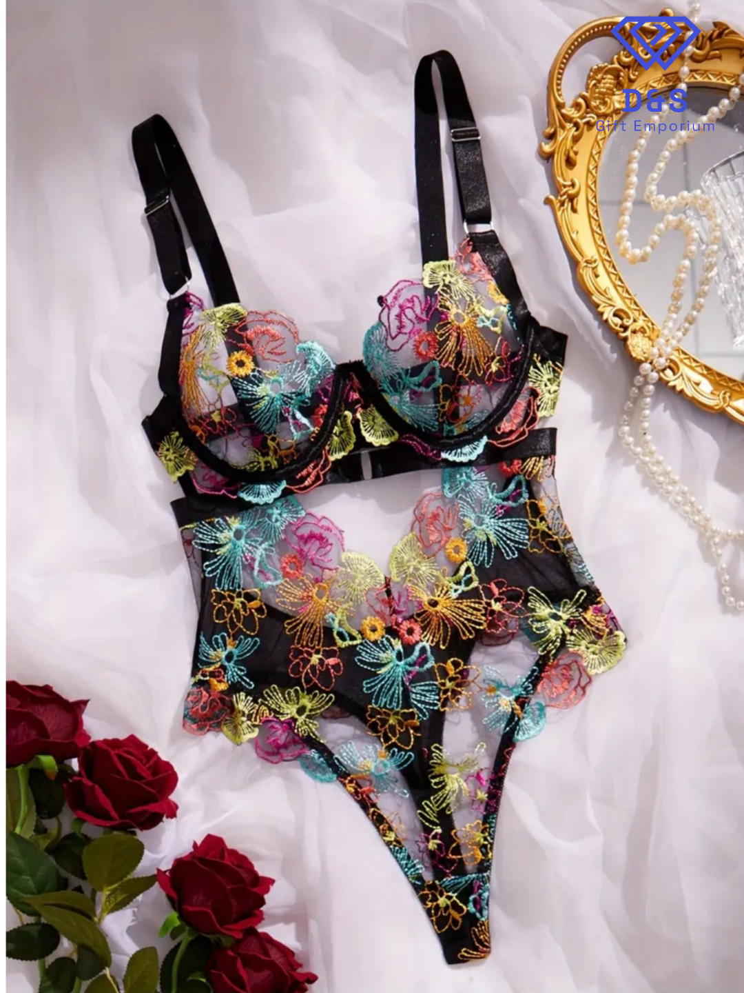 Floral Deep V Bodysuit