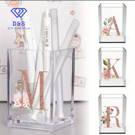 Personalised Initial Acrylic Pen Holder