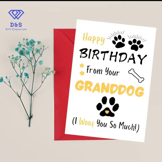 Happy Birthday From Your Grandog Card