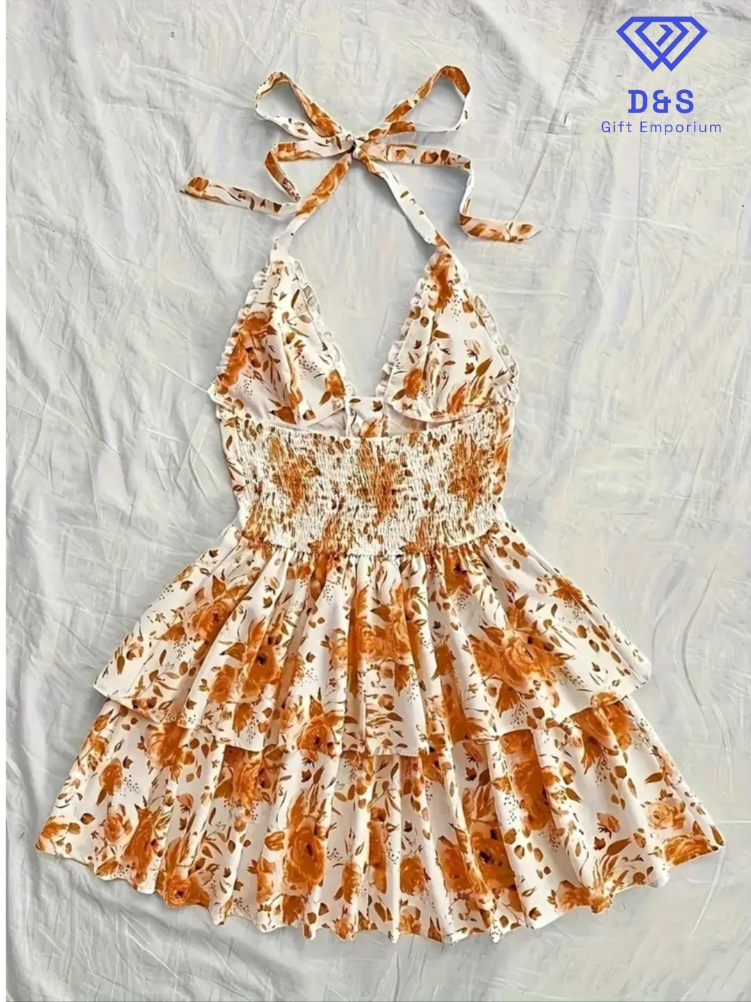 Watercolour Rose Print Dress